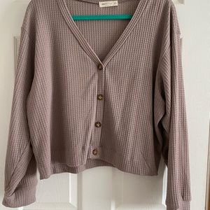 Cropped Button Sweater